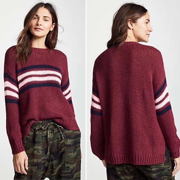 XIRENA Apres Ski Sweater in St. Moritz Size Small Burgundy Red Pink Alpaca Blend - Picture 3 of 16